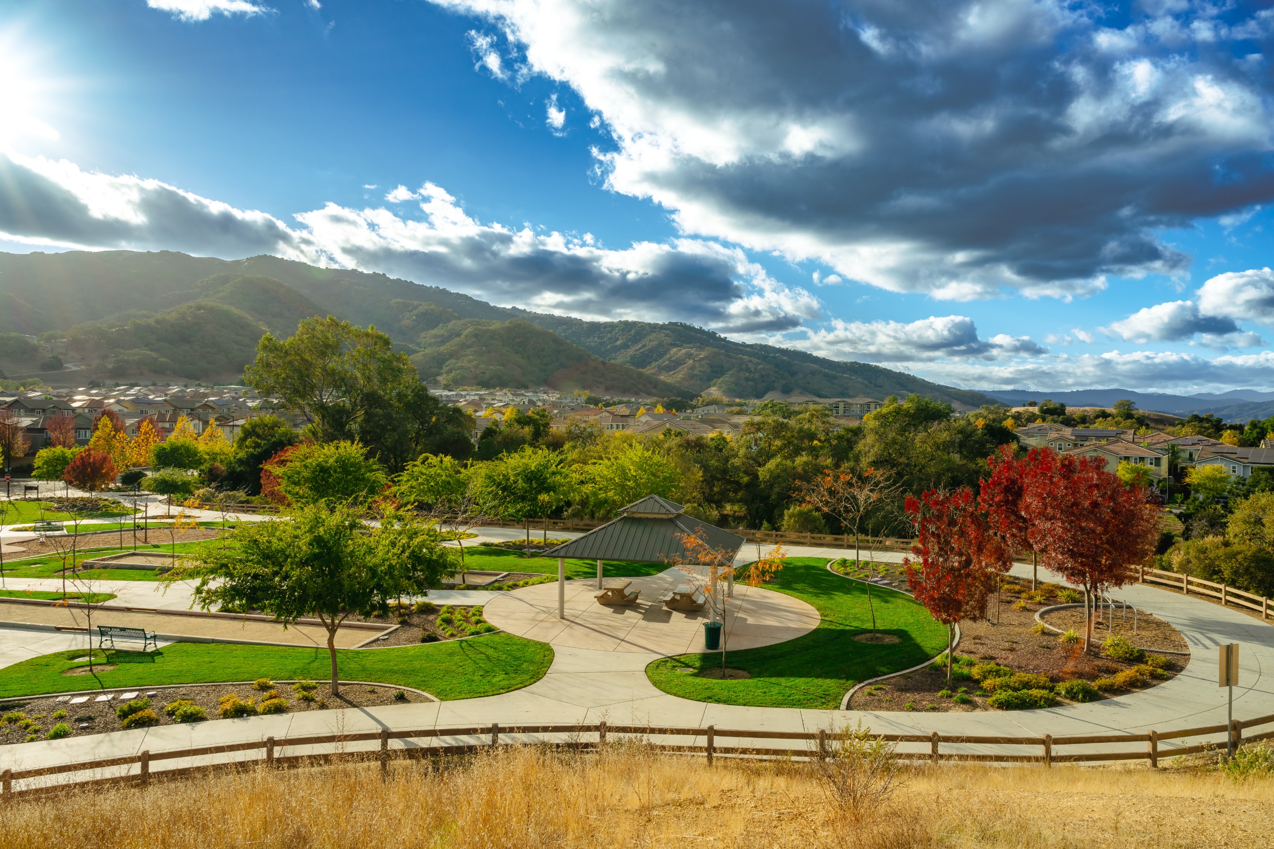 Gilroy landscape during sunset